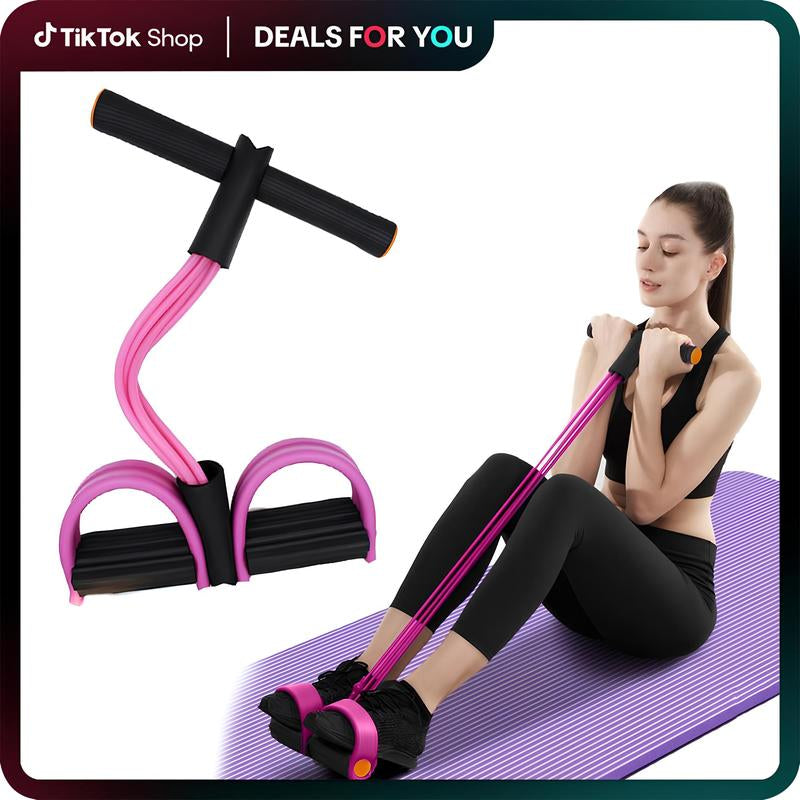 Multi-Functional 6-Tube Resistance Rope Band Pedal Puller, Foot Pedal Resistance Bands for Yoga & Outdoor Saunas & Parts，Proflex Smart Resistance System - All-In-One Muscle Builder，Pedal Exercise Band for Bodybuilding