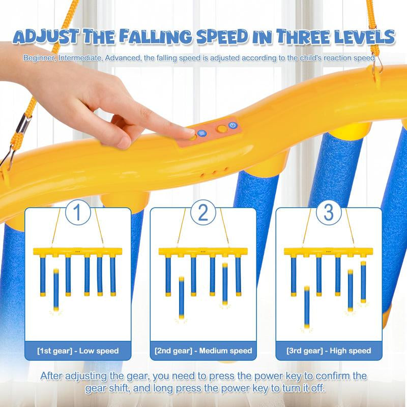 Reflective Drop Sticks Challenge Game Set, Hand-Eye Coordination Training Toy, Speed Test Game for Adults, Perfect Christmas Gift