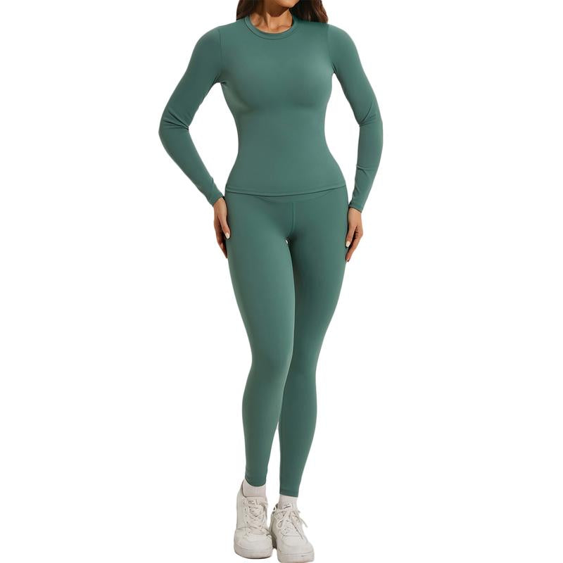 Women'S Skinny Yoga Jumpsuits Workout Ribbed Bodysuit Long Sleeve Sport Jumpsuit Solid Ladies Fall Romper Slim Fit Polyamided Spring Fall