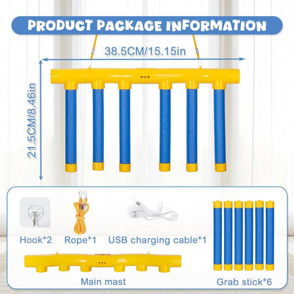 Reflective Drop Sticks Challenge Game Set, Hand-Eye Coordination Training Toy, Speed Test Game for Adults, Perfect Christmas Gift