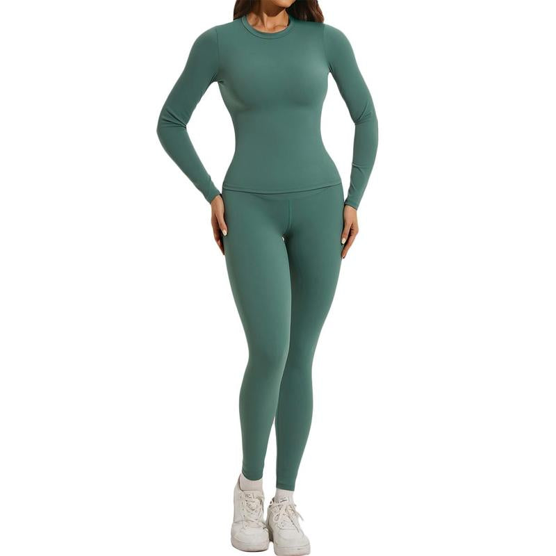 Women'S Skinny Yoga Jumpsuits Workout Ribbed Bodysuit Long Sleeve Sport Jumpsuit Solid Ladies Fall Romper Slim Fit Polyamided Spring Fall