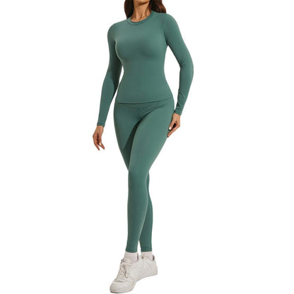 Women'S Skinny Yoga Jumpsuits Workout Ribbed Bodysuit Long Sleeve Sport Jumpsuit Solid Ladies Fall Romper Slim Fit Polyamided Spring Fall