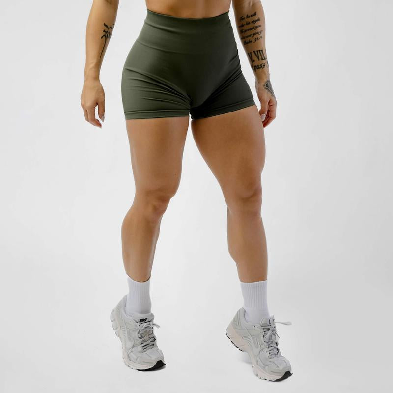 Gymreapers Halo Athletic Compression Shorts for Women - Seamless Knit Interlock Fabric for Breathability and Flexibility