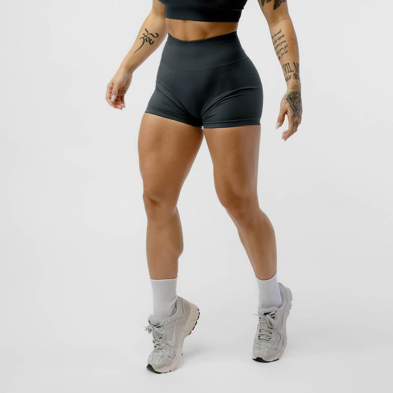 Gymreapers Halo Athletic Compression Shorts for Women - Seamless Knit Interlock Fabric for Breathability and Flexibility