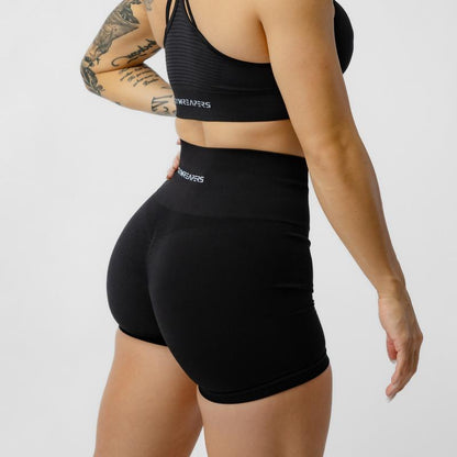 Gymreapers Halo Athletic Compression Shorts for Women - Seamless Knit Interlock Fabric for Breathability and Flexibility