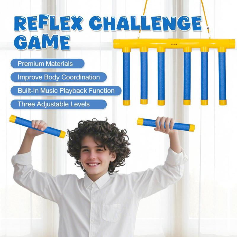 Reflective Drop Sticks Challenge Game Set, Hand-Eye Coordination Training Toy, Speed Test Game for Adults, Perfect Christmas Gift